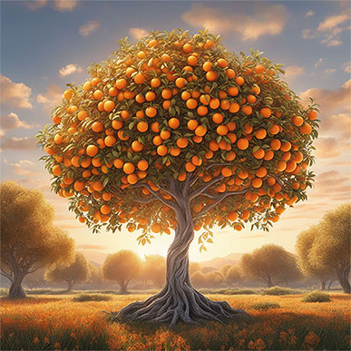 Fruit Laden Trees Prosperity and Growth