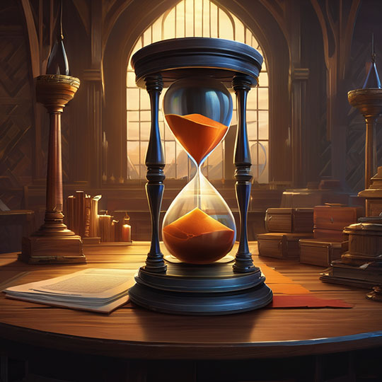 Decorative Hourglass Learning Symbols 