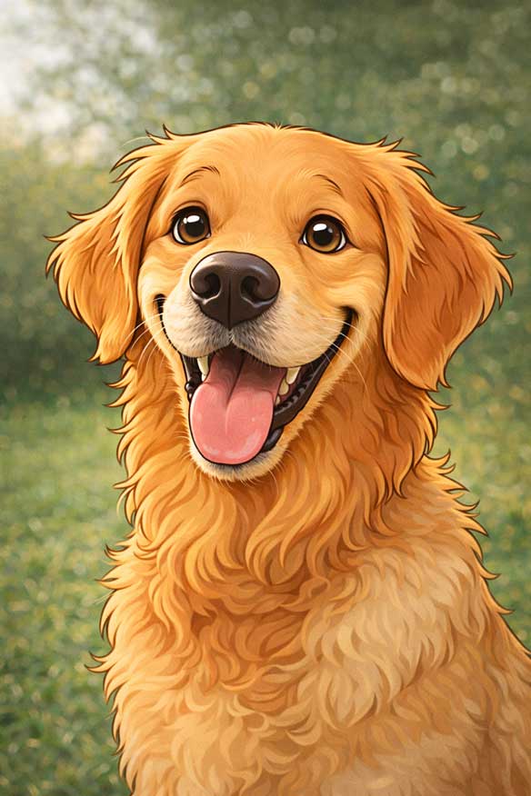 Cartoon Dog Portrait