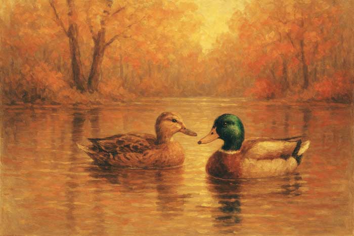 Duck Painting in Southwest Canvas Wall Art for Stability & Relationships