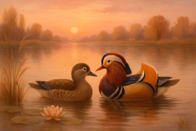 Duck Painting in Southwest Canvas Wall Art for Stability & Relationships
