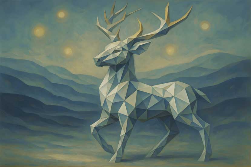 Canvas Paintings of Deer for West Zone Vastu Compliant Wall Décor