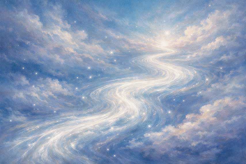 Celestial Flowing Path Wall Art for Clarity & Purpose