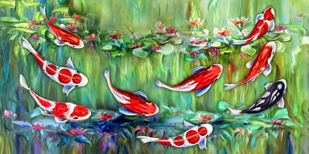 Feng Shui Koi Fish Painting