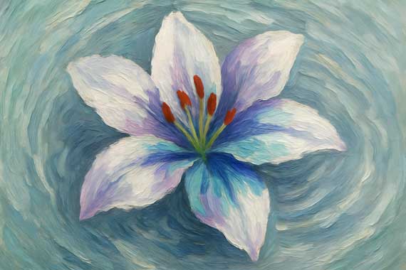 Lilly Wall Art for Purity & Tranquility
