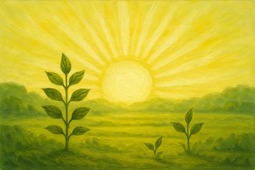 Sunrise Wall Art Canvas Painting for Hope and Fresh Beginnings
