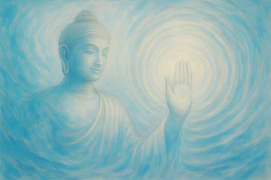 Buddha Painting for Northeast Direction Vastu Canvas Wall Art for Peace and Clarity