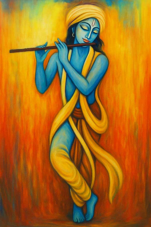 Abstract Lord Krishna Painting