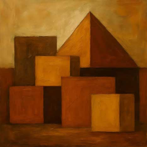 Abstract Wall Art of Earth Elements For Strength & Stability
