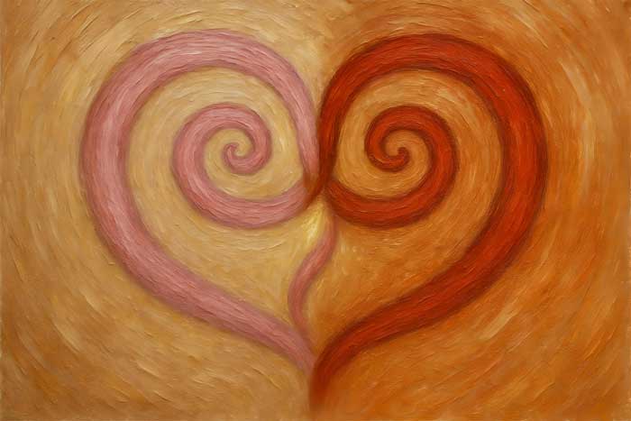 Abstract Artwork on Canvas Celebrating Togetherness