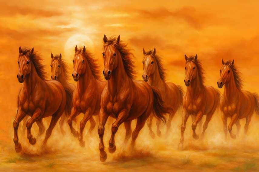 7 Horses Painting for Fame