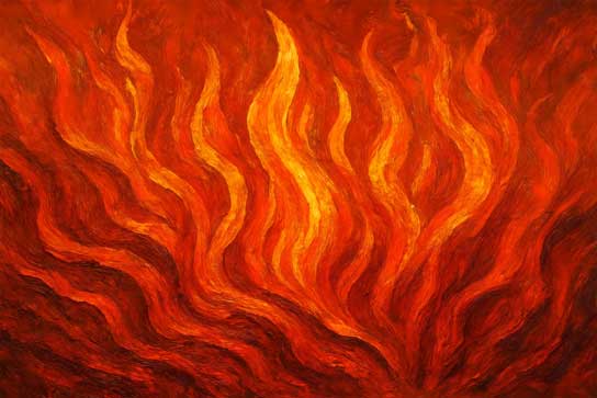 Abstract Fire Element Vastu Painting for Energy and Transformation
